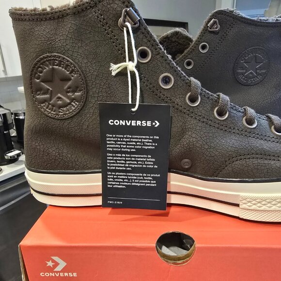 Converse Chuck 70 Distressed Leather 'Fresh Brew' Coffee Brown Men's Size 13 NEW - Picture 1 of 12